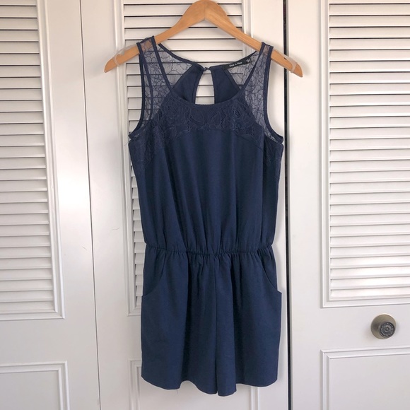 **CLOSING BUY ONE GET ONE**Doe & Rae Romper Lace Straps Cross Back Keyhole - Picture 1 of 9